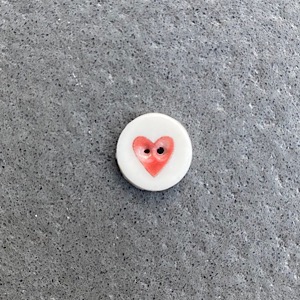 Red Heart Tiny Circlular Button